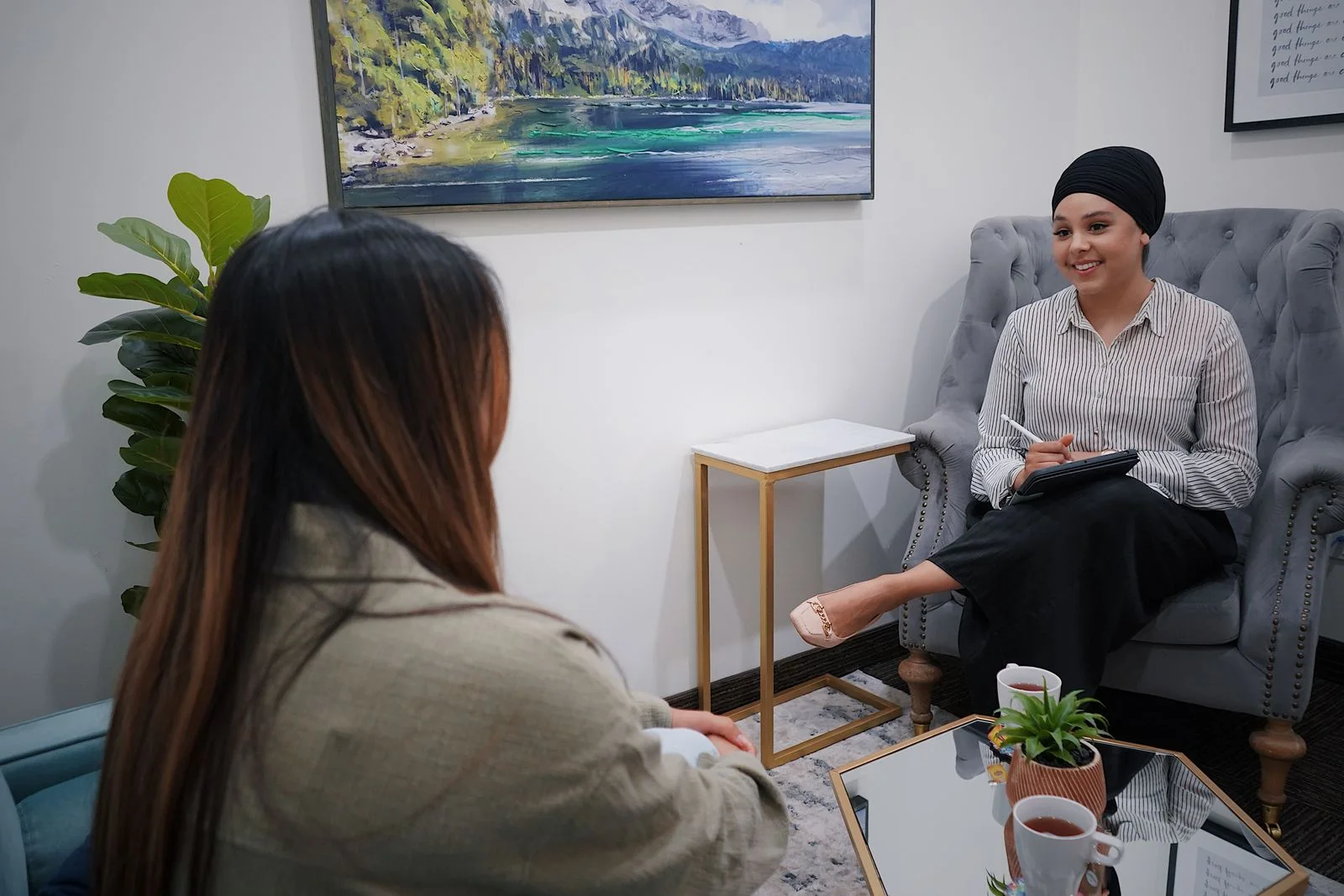 Une séance d'accompagnement en entretien individuel